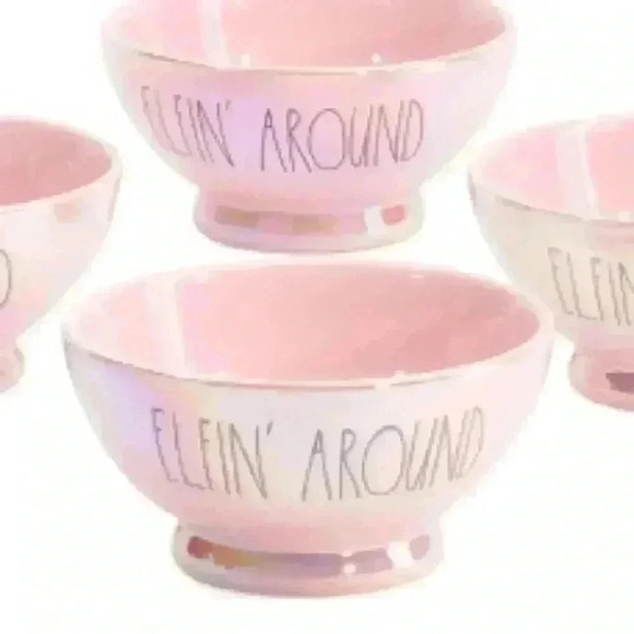 NEW Rae Dunn SET OF (4) - PINK Iridescent - Elfin’ Around - Adorable Bowl SET - Picture 6 of 6
